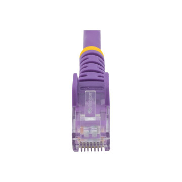 StarTech N6PATC50CMPL 0.5M CAT6 ETHERNET CABLE PURPLE 650MHZ SNAGLESS PATCH CORD - Image 1