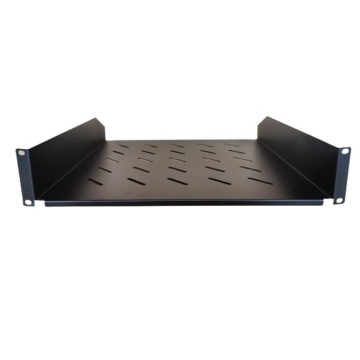 LDR WB-CA-17-45 Cantilever 2U 275mm Deep Shelf Recommended for 19' 450/550mm Deep Cabinet - Black Metal Contruction - Image 1