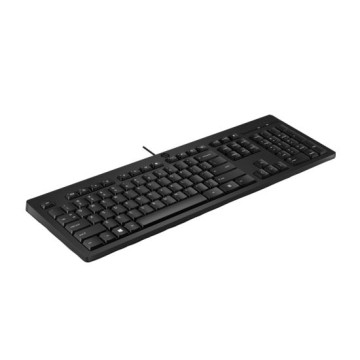 HP 266C9AA 125 Wired Keyboard - Compatible with Windows 10, Desktop PC, Laptop, Notebook USB Plug and Play Connectivity, Easy Cleaning 1YR WTY - Image 1
