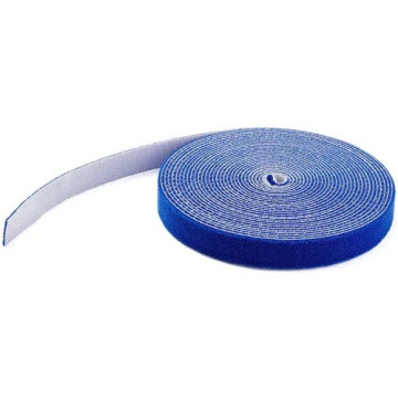 StarTech HKLP25BL 25ft Hook and Loop Roll - Cut-to-Size Reusable Cable Ties - Bulk Industrial Wire Fastener Tape /Adjustable Fabric Wraps Blue / Resuable Self Gripping Cable Management Straps - Image 1