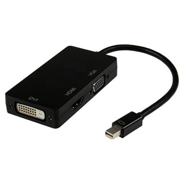 8ware GC-MDPDHV 3 in1 Thunderbolt Mini DP DisplayPort to HDMI DVI VGA Hub Adapter Converter Cable for MacBook Air Mac Mini Microsoft Surface Pro 3/4/5 - Image 1