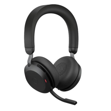 Jabra 27599-999-999 Evolve2 75 USB-A Link380a MS Stereo Black, 8-Mic Technology, 36 Hours Battery & Fast Charge, Dual-Foam Tech, Discreet Hide-Away Boom Arm - Image 1