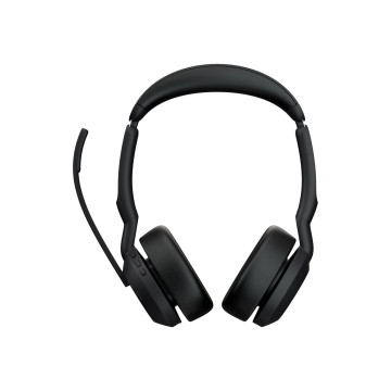 Jabra 25599-989-989 WIRELESS EVOLVE2 55 UC STEREO BLUETOOTH ANC HEADSET W/CHARGING STAND+LINK390A,USB-A - Image 1