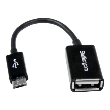 StarTech UUSBOTG 5" MICRO USB 2.0 B TO USB 2.0 A OTG CABLE, M/F, LTW - Image 1
