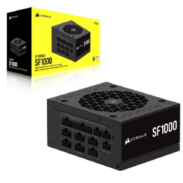 Corsair CP-9020257-AU SF Series SF1000 Fully Modular 80 PLUS Platinum SFX Power Supply (AU) – 1000W, 92mm FDB, 4×PCIe, 8×SATA, 2×EPS, Type 5, 100K hrs, ATX 3.1 - Image 1