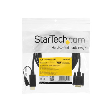 StarTech HD2VGAMM3 3FT (91CM) HDMI TO VGA ACTIVE CONVERTER CABLE - HDMI TO VGA ADAPTER - 1920X12 - Image 1