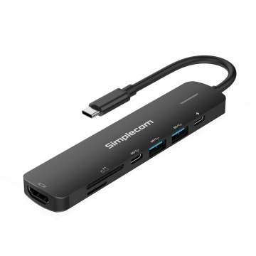 Simplecom CHT570 USB-C SuperSpeed 7-in-1 Multiport Hub Adapter HDMI 2.0 Docking Station - Image 1