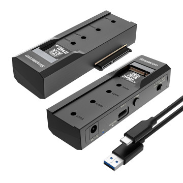 Simplecom SA536 USB to M.2 and SATA 2-IN-1 Adapter for 2.5'/3.5' HDD & NVMe/SATA M.2 SSD with Power Supply USB 3.2 Gen2 10Gbps - Image 1