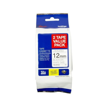 Brother TZE-231V2-TWINPACK - 12MM BLACK ON WHITE TWIN PACK TZE TAPE - Image 1