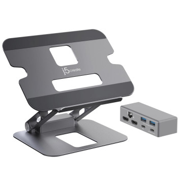 J5CREATE JTS427 Multi-Angle Dual Docking Stand - Image 1