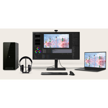 LG 27BA650-B 27' Full HD IPS 100Hz Monitor, 1920x1080, Built-in Power&Speaker, USB-C 65W PD, Reader Mode, Flicker Safe, Versatile Stand Tilt/Height/Swivel/Pivot - Image 1