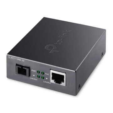 TP-LINK FC111PB-20 TL- 10/100Mbps WDM Media Converter with 1-Port PoE - IEEE 802.3u, 20KM, 1310 nm TX, 1550 nm RX - Image 1