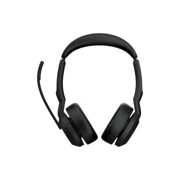 Jabra 25599-989-889 WIRELESS EVOLVE2 55 UC STEREO BLUETOOTH ANC HEADSET W/CHARGING STAND+LINK390C,USB-C - Image 1