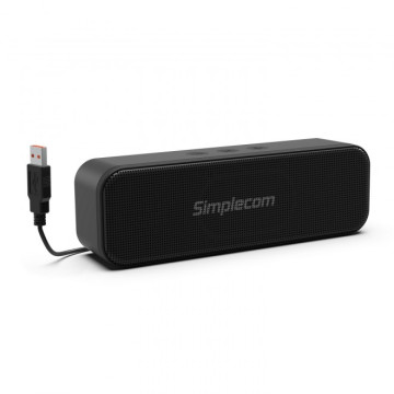 Simplecom UM228 Portable USB Stereo Soundbar Speaker Plug and Play with Volume Control for PC Laptop - Image 1