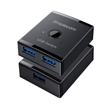 Simplecom KM125 Bi-Directional 2-Way USB 3.0 Switch 1 In 2 Out (2 In 1 Out) 5Gbps Ideal for sharing USB device between 2 computers - Image 1