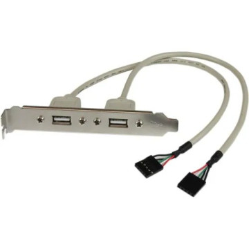 StarTech USBPLATE 2 PORT USB A FEMALE SLOT PLATE ADAPTER - Image 1