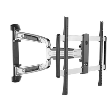 Brateck LPA31-463 Chic Aluminum Full-Motion TV Wall Mount For 37'-70' Curved & Flat panel TVs up to 35KG, Matte Black & Metallic Grey - Image 1