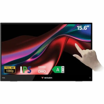 Verbatim 32407 LIGHT 16" Class LCD Touchscreen Monitor - 16:9 - 10 ms - 15.6" Viewable - Capacitive - 10 Point(s) Multi-touch Screen - 1920 x 1080 - Full HD - In-plane Switching (IPS) Technology - 250 cd/m² - Speakers - HDMI - USB - USB Type-C - Image 1