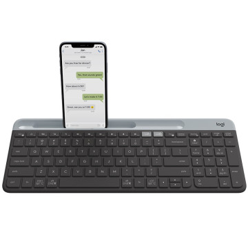 Logitech 920-009210 K580 Unifying Slim Easy Switch Multi-Device Wireless Keyboard - 18 months Battery Life, Mac/iOS/Andriod/Windows, Bluetooth + USB - Graphite - Image 1