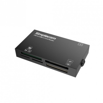 Simplecom CR216-BLACK CR216 USB 2.0 All in One Memory Card Reader 6 Slot for MS M2 CF XD Micro SD HC SDXC Black - Image 1