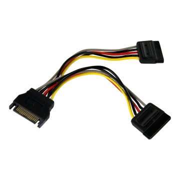 StarTech PYO2SATA 6" SATA POWER Y SPLITTER CABLE ADAPTER - M/F, LTW - Image 1