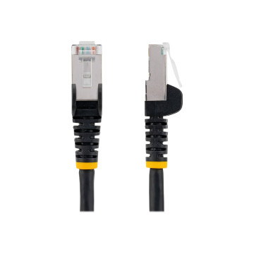 StarTech NLBK-2M-CAT6A-PATCH 2M CAT6A ETHERNET CABLE - BLACK - LOW SMOKE ZERO HALOGEN (LSZH) - 10GBE 500MH - Image 1