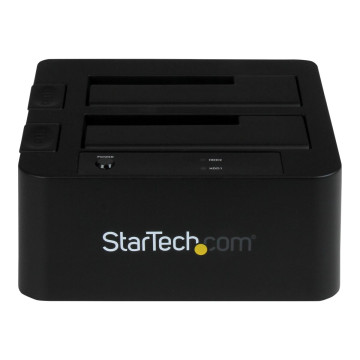 StarTech SDOCK2U33EB DUAL-BAY USB 3.0 / ESATA TO SATA HARD DRIVE DOCKING STATION, USB HARD DRIVE DOCK, - Image 1