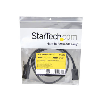 StarTech DP2HDMM1MB 1M DP TO HDMI ADAPTER CABLE, 4K, 3YR - Image 1