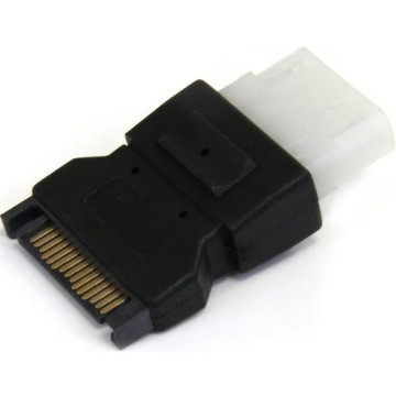 StarTech LP4SATAFM SATA to LP4 Power Cable Adapter - 1 x 15-pin SATA Male - 1 x 4-pin LP4 Power Female - Black - Image 1