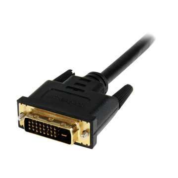 StarTech HDDVIFM8IN 0.2M HDMI TO DVI-D ADAPTER CABLE, F TO M, BLACK, LTW - Image 1