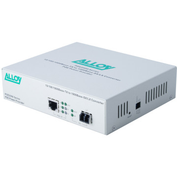 Alloy POE2000LC.10 10/100/1000Base-T PoE RJ-45 to 1000Base-LX SingleMode (LC). Wavelength: 1310nm. Max. range 10Km (EOL) - Image 1