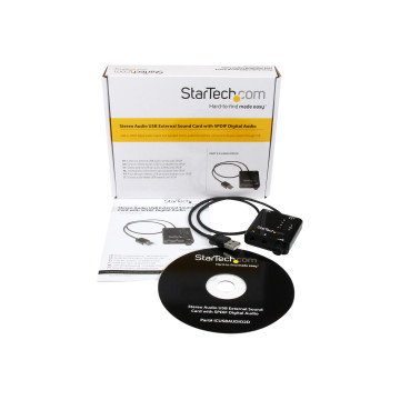 StarTech ICUSBAUDIO2D USB2.0 TO 3.5MM SPDIF DIGITAL AUDIO AND STEREO MIC ADAPTER, 2YR - Image 1