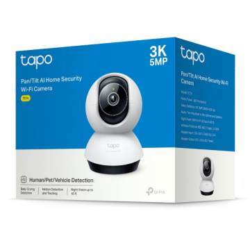 TP-LINK TC74 Pan/Tilt AI Home Security Wi-Fi Camera , 3K 5MP (2880×1620), 2.4 GHz, Horizontal 360º - Image 1
