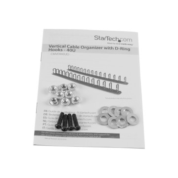 StarTech CMVER40UD VERTICAL CABLE ORGANIZER WITH D-RING HOOKS - 0U - 6 FT. 2YR - Image 1