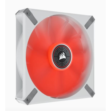 Corsair CO-9050129-WW ML ELITE Series, ML140 LED ELITE WHITE, 140mm Magnetic Levitation Red LED Fan with AirGuide, Single Pack - Image 1