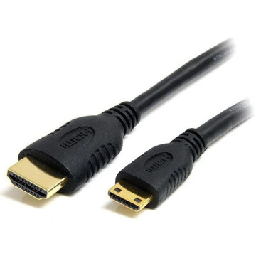 StarTech HDACMM1M 1M MINI HDMI TO HDMI CABLE WITH ETHERNET - 4K 30HZ HIGH SPEED MINI HDMI TO HD - Image 1