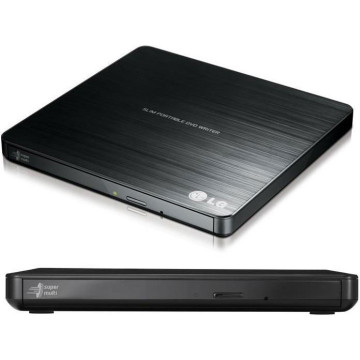 LG GP60NB50 , 8x DVD-R Write Speed, 14mm Ultra Slim, USB 2.0, M-DISC Support, TV Connectivity, Silent Play, Windows & Mac Compatible - Image 1