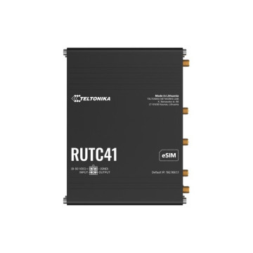 Teltonika RUTC4100AA00 RUTC41 4G EDGE ROUTER, Dual-core, Dual-band Wi-Fi 6, 1 GB RAM, and 8 GB flash memory, eSIM, PSU included. - Image 1