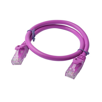 8ware PL6A-0.5PUR CAT6A Cable 0.5m (50cm) - Purple Color RJ45 Ethernet Network LAN UTP Patch Cord Snagless - Image 1