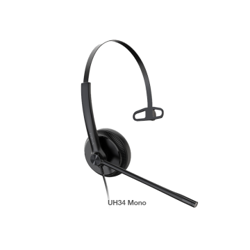 Yealink UH34-M-MS UH34 Mono Teams USB Headset, Lightweight, All Day Wearing Comfort, Ear Wideband Noise Cancelling Microphone, Leather Ear Cushions, USB-A - Image 1