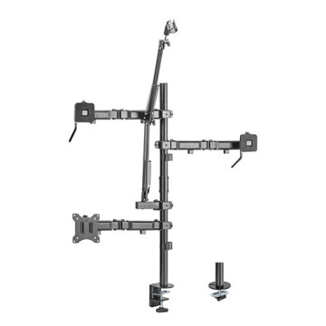 Brateck MDS10-1 Single-Monitor All-in-One Studio Setup Desktop Mount Fix 17'-32' Up to 9kg, Fit Curved Monitor, 897x120x1000mm - Image 1