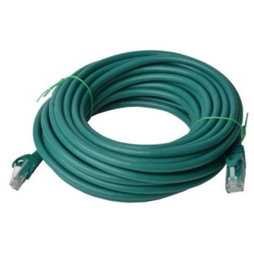 8ware PL6A-15GRN CAT6A Cable 15m - Green Color RJ45 Ethernet Network LAN UTP Patch Cord Snagless - Image 1