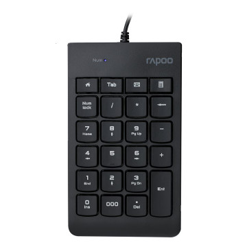 Rapoo K10 Wired Numeric NumberPad Keyboard - Spill Resistant Design, Laser Carved Keycap, Spill-Resistant Design, USB-A - Image 1