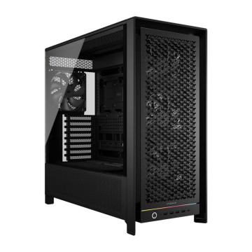 Corsair CC-9011307-WW FRAME 5000D RS HIGH-AIRFLOW MID-TOWER PC CASE - BLACK, ATX, 450mm GPU, 175mm CPU cooler, 360mm rad, 4x RS140, 1x USB-C 3.2 Gen2 - Image 1