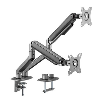 Brateck LDT63-C024-B Dual Monitor Economical Spring-Assisted Monitor Arm Fit Most 17'-32' Monitors, Up to 9kg per screen VESA 75x75/100x100 Space Grey - Image 1
