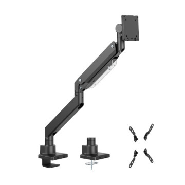 Brateck LDT80-C012 Super Heavy-Duty Gas Spring Monitor Arm For most 17'~57' Monitors, Fit Curved Monitor, Matte Black - Image 1