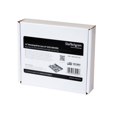 StarTech BRACKET25X2 DUAL 2.5" TO 3.5" SATA DRIVE MOUNTING BRACKET, SATA DATA POWER CABLE, LTW - Image 1