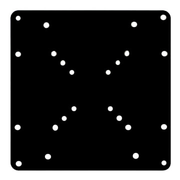 Brateck LCD-201C LCD 200X200 VESA Extension Plate Fit most 23'- 42' LED, LCD, Plasma flat panel TVs , Weight Capacity Up to 30kg - Image 1