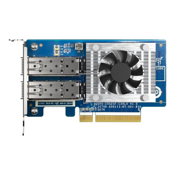 QNAP QXG-25G2SF-CX6 DUAL PORT SFP28 25GbE N ETWORK CARD, LOW-PROFILE (PCIE GEN4 X8) - Image 1