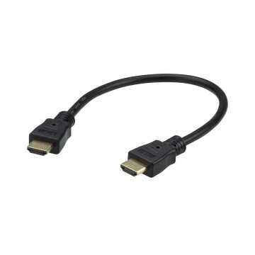 Aten 2L-7DA3H 0.3m 4K HDMI High Speed Ethernet cable, supports up to 4096 x 2160 @ 60Hz, High quality tinned copper wire with Gold-plated connectors - Image 1